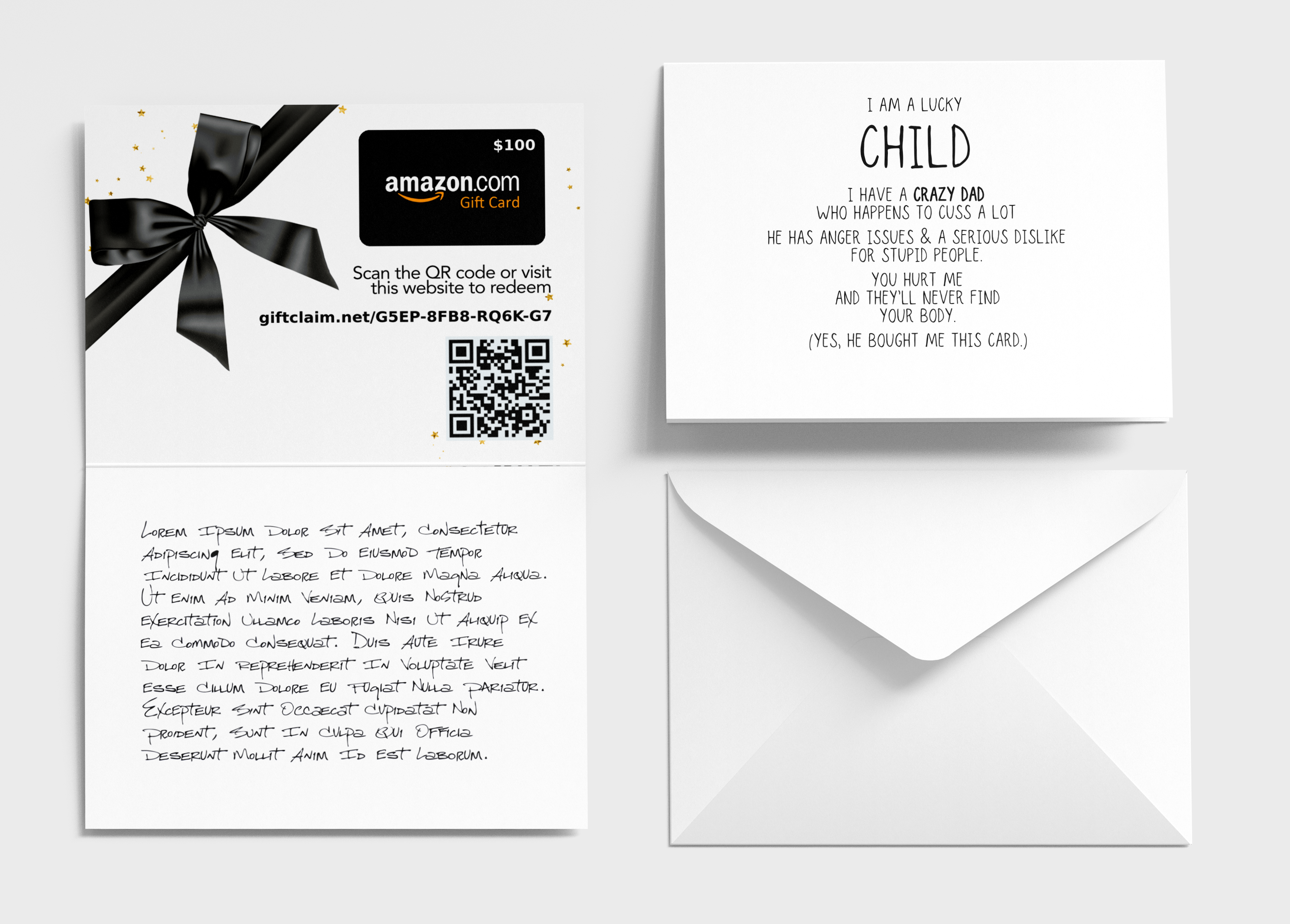 Lucky Child Crazy Dad Birthday Card